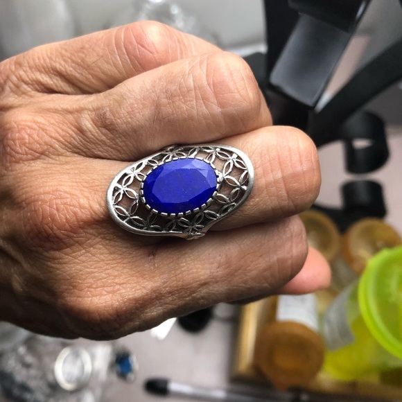 Lapis Lazuli sterling silver ring - Picture 1 of 7
